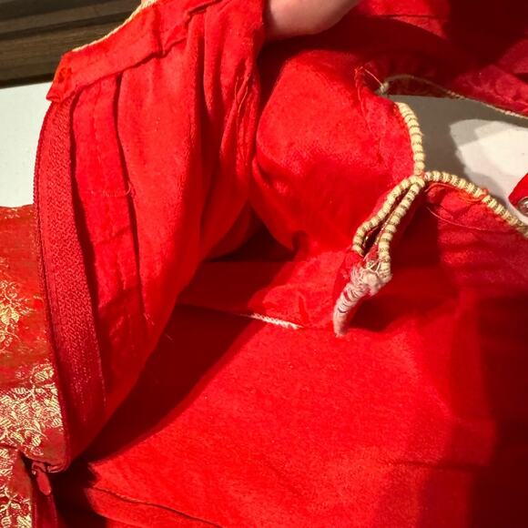 Kurti Top Style Red Dress Tunic Kurta Women's See Measurements Handmade Altered - Picture 14 of 14